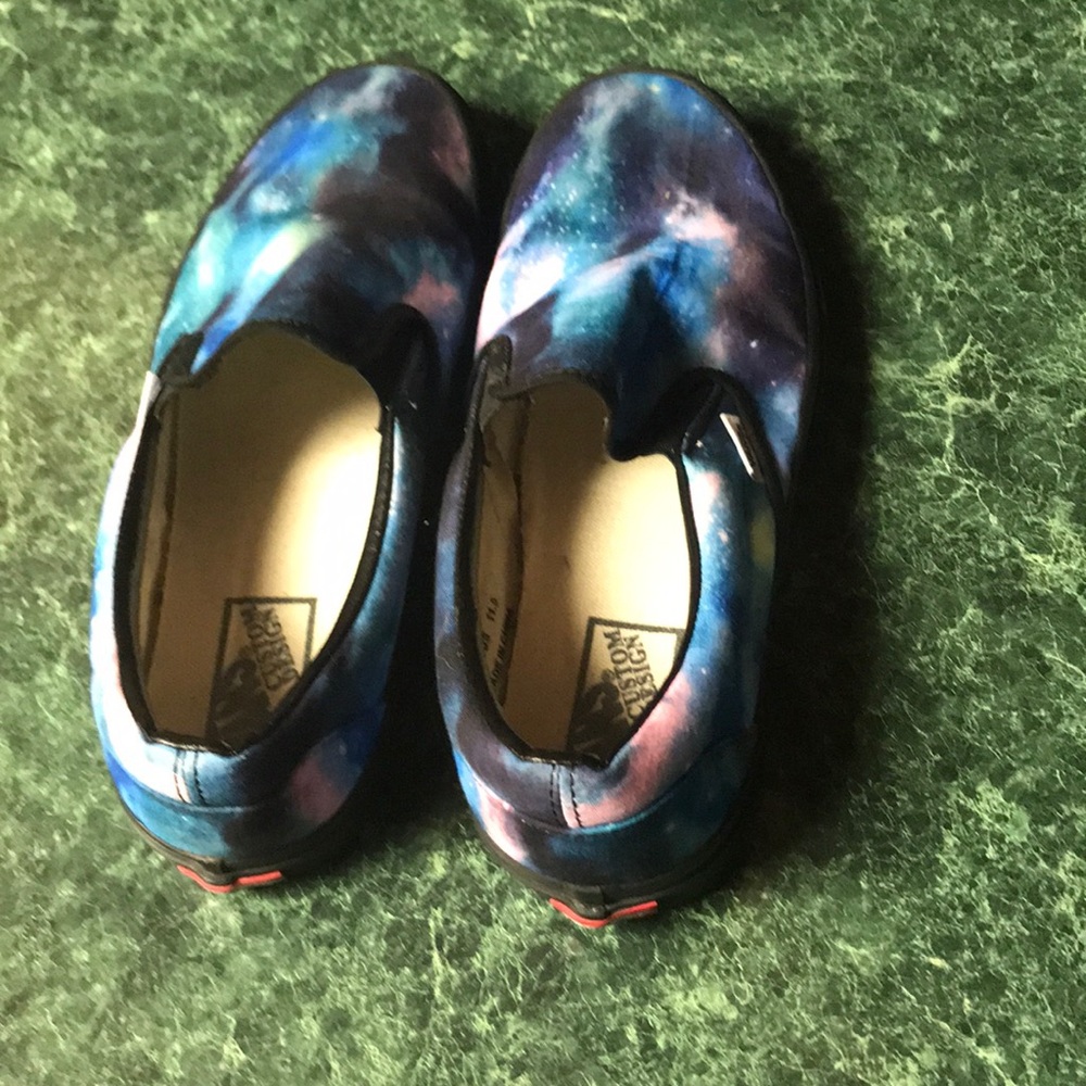 Vans galaxy custom design slip on shoes